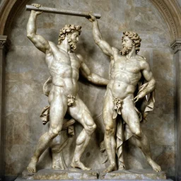 Michelangelo depiction of God creating a stone heavier than He can lift. 3840 x 2160