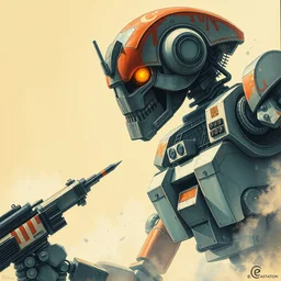 killer robot. highly detailed, digital painting, watercolor, soviet realism, engraving, artstation, concept art, smooth, sharp focus, vivid grunge, manga, illustration, unreal engine 5, 8 k, art by bilibin and kuvshinov and malevich and mucha