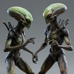 aliens brainsuckers fights with star wars creature, perfect face, fine details, studio lighting, subtle shadows, rendered in vue, art by katsuya terada, photorealism, hyper realism, mental ray render, hyper detailed, canon eos r 3, f / 1. 4, iso 2 0 0, 1 / 1 6 0 s, medium shot, 8 k, raw, unedited, in - frame,