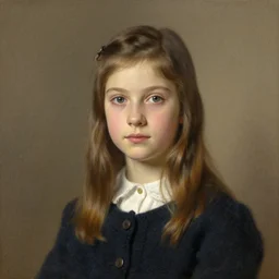 A decent young girl portrait by Jean Christian Biville.