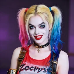a beautiful portrait of Harley Quinn