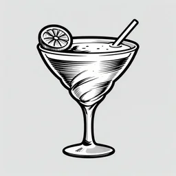 daiquiri shaped like a spiral tornado! logo for daiquiri, anime, 8 0 s, style of patrick nagel, art deco, sharp, detailed, clean lines, 8 k
