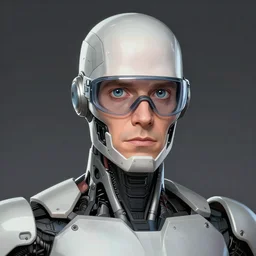 billy bob thornton is a cyborg with eye implants and visors, drawn by krenz cushart