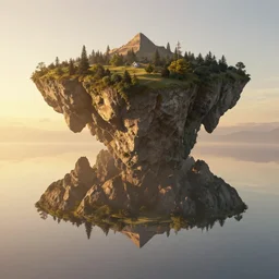 symmetry!! free fall, surreal landscape, floating island, golden hour, very detailed, perfect composition, perfect lighting, 4 k, trending on artstation, greg rutkowski, derek zabrocki, artgerm