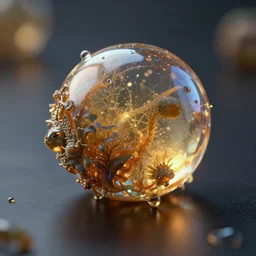 macro photo of a new type of life, artstation, volumetric light, high detail, reflections, perfect, concept art, hdr, 4 k