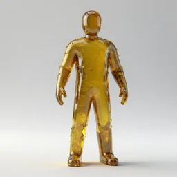 man made of oil 3 d render