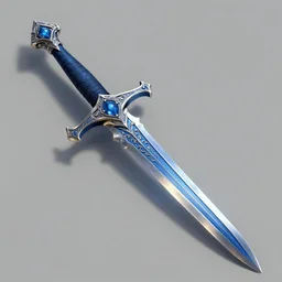 blue fantasy sword, intricate, elegant, highly detailed, digital painting, 4k, HDR, concept art, detailed jewelry, smooth, sharp focus