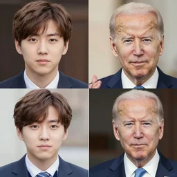 different version of joe biden where he has kpop hair
