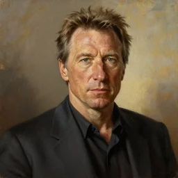 clint eastwood proudly posing for a portrait, painted by rembrandt, intricate, ultra detailed painting, atmospheric lighting, golden hour
