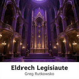 eldritch legislature, fantasy, realistic colorful photography, interior, hyperrealism, incredible, award - winning photography, regal, rich colors, by greg rutkowski, lovecraftian, violet