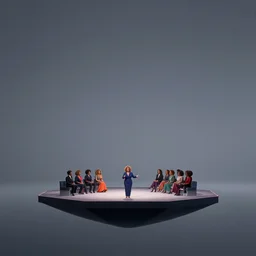 a floating platform in the vast empty void with the oprah winfrey show on it