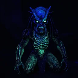 phosphorescent the predator 1 9 9 5 under blacklight, terror