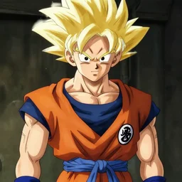 a key shot of SUPER SAIYAN GOKU animation at mid-day, medium shot, waist up, studio Ghibli, Pixar and Disney animation, sharp, key art by Greg Rutkowski, dramatic lighting, flat texture, J.C. LEYENDECKER