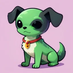 alien dog, digital art, trending on art station