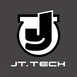 pop art, logo, jt tech, black, orange