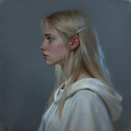 side profile painting portrait, beautiful imogen poots as cleric paladin, luminescent, octane render aesthetic, matte painting concept art, extremely emotional, cinematic moody colors, realistic shaded lighting poster by jesper ejsing, rhads, makoto shinkai, lois van baarle, ilya kuvshinov, rossdraws