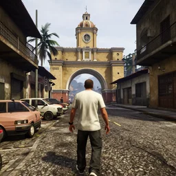 zona 1 in guatemala as a cyberpunk 3 d game gta v, game of the year edition