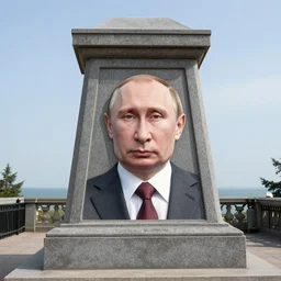 pharos tomb with putins face, 8 k photograph