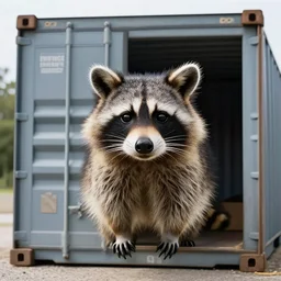 raccoon shipping container,