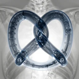 x - ray of a spine that is shaped like a pretzel, unreal engine 5, high resolution x - ray scan, artstation, 8 k, raw, unedited,
