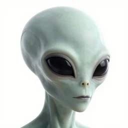 a close up of an alien head with a white background, a hologram by Alan Bean, featured on zbrush central, hurufiyya, zbrush, polycount, airbrush art