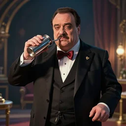 tony soprano mixed with mario blender