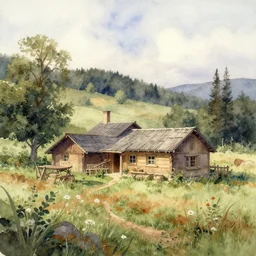 watercolor painting of beautiful rustic view, magical, ambient lighting, art by hans gude, art by hans dahl, by jesper ejsing, art by anders zorn, wonderful masterpiece by greg rutkowski, cinematic light, american romanticism by greg manchess, creation by tyler edlin