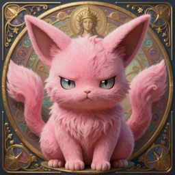pink pokemon cat sad - increasing physical mental perfection, symmetrical! intricate, sensual features, highly detailed, biblical divine holy perfection!! digital painting, artstation, concept art, smooth, sharp focus, illustration, art by artgerm and greg rutkowski and alphonse mucha