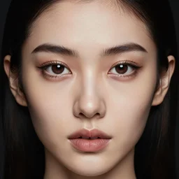 portrait of a beautiful woman by wlop and artgerm, macro head shot, intricate details, symetrical face, breath - taking, exif, trending on artstation, cgsociety
