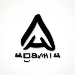 agamia logo, symbol, black and white
