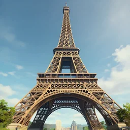 The Eiffel Tower in The Legend of Zelda Breath of the Wild, ultra, highly detailed, 4k quality photo