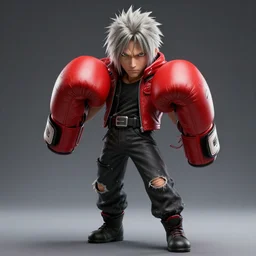 demon hero ,boxing gloves,worn pants ,ArtStation, studio trigger anime,studio trigger style,studio trigger art,face of Dante from Devil May Cry,CGSociety,full length, exquisite detail, post-processing, masterpiece, volumetric lighting, cinematic, hypermaximalistic, high details, cinematic, 8k resolution, beautiful detailed, insanely intricate details