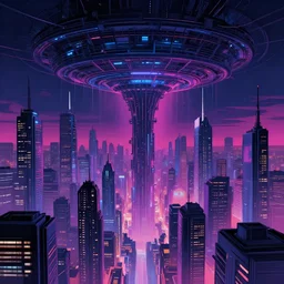 “ heavens gate, cyberpunk art by vincent lefevre, behance contest winner, altermodern, cityscape, synthwave, matte painting ”