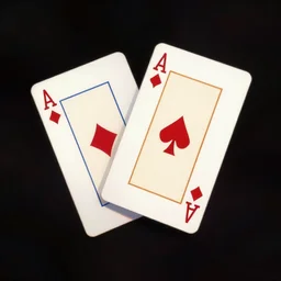 2 flying poker cards, digital art, digital painting, majestic