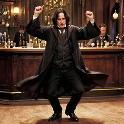 Severus Snape dances in a bar