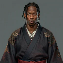 A realistic anime portrait of Travis Scott wearing a kimono, from Skyrim, digital painting, by Stanley Artgerm Lau, WLOP, and Rossdraws, digtial painting, trending on ArtStation, deviantart