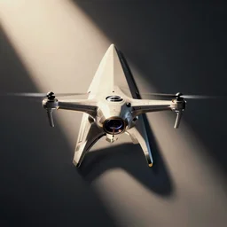 drone logo inspired by star trek enterprise space craft