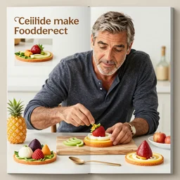 edible george clooney made step by step, from the beautiful'how to make food art step by step collection ', dslr