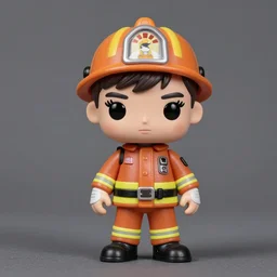 audrey hepburn cos play firefighter, stop motion vinyl action figure, plastic, toy, butcher billy style