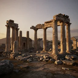 8 k hd detailed octane render of an ancient ruin at twilight