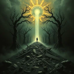 the cycle of light and death, surreal