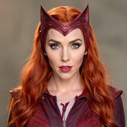 a highly detailed beautiful portrait of scarlet witch, james gurney, james jean