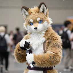 a cosplayer in furcon