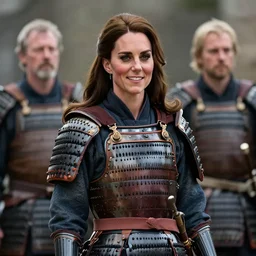 movie still frame, kate middleton in samurai armor, beautiful composition, 8 k, cgi, by ridley scott, zack snyder and michael bay