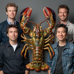 zoological portrait of a human lobster by kuldar leement and ruan jia and brad rigney and micha karcz and brad rigney 0. 0 0 6