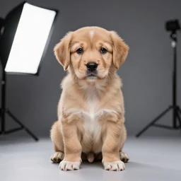 puppy, studio lighting