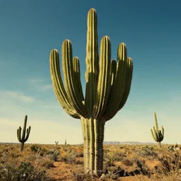 giant peyote cactus in the style of fallout 3