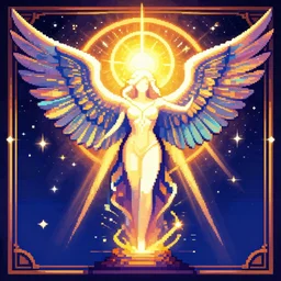 the ophanim of ligth, pixel art study