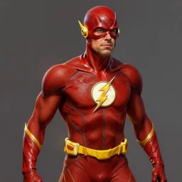 Steve Harvey as The Flash, digital painting, highly detailed model