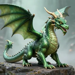 realistic green dragon